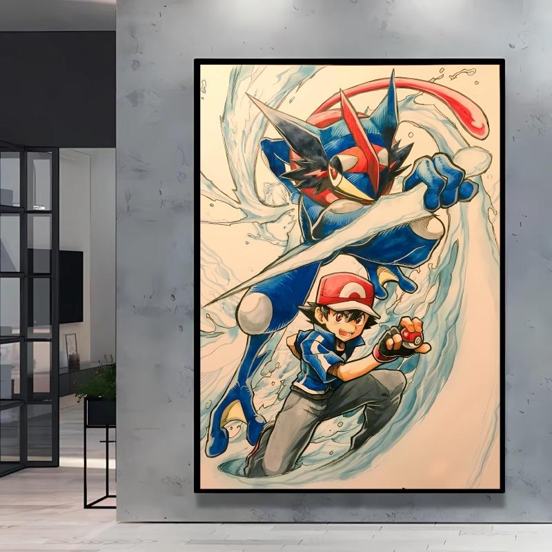 Anime Posters Wall Art Pokemon Cartoon Character Picture Modular Prints Home Room Painting Children's Bedroom Decor Best Gift