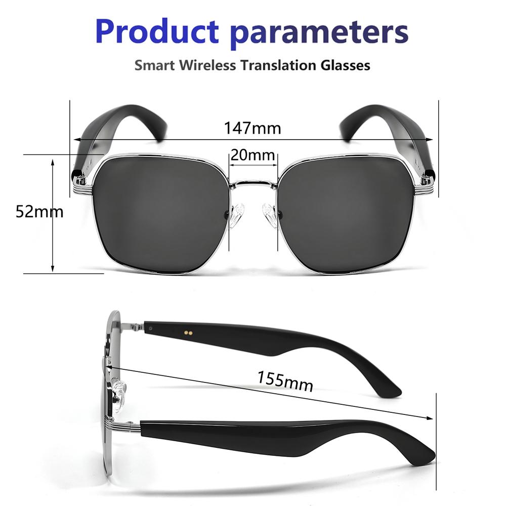 SACOSDING New Fashion Smart Glasses Anti-UV AI Voice Intelligent Translation Music Headphones Bluetooth Call Outdoor Sport Sunglasses