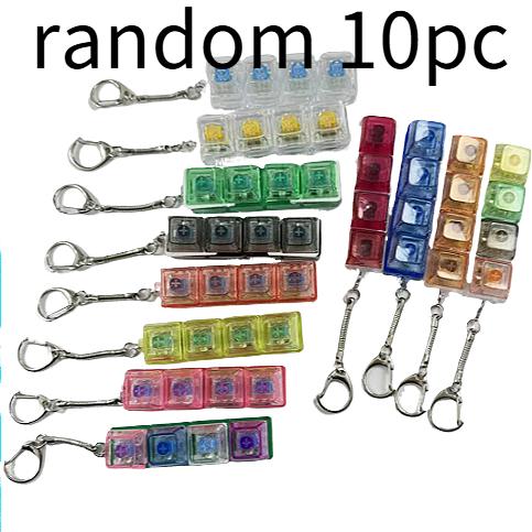 LED Keyboard Keychain Fidget Toy - Clickable Buttons Stress Relief, Portable Desk Accessory Office Decor Gift