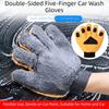 Five-Finger Cleaning Gloves Coral Fleece Car Cleaning Brush Cleaning Brush Gloves  Auto Cleaning