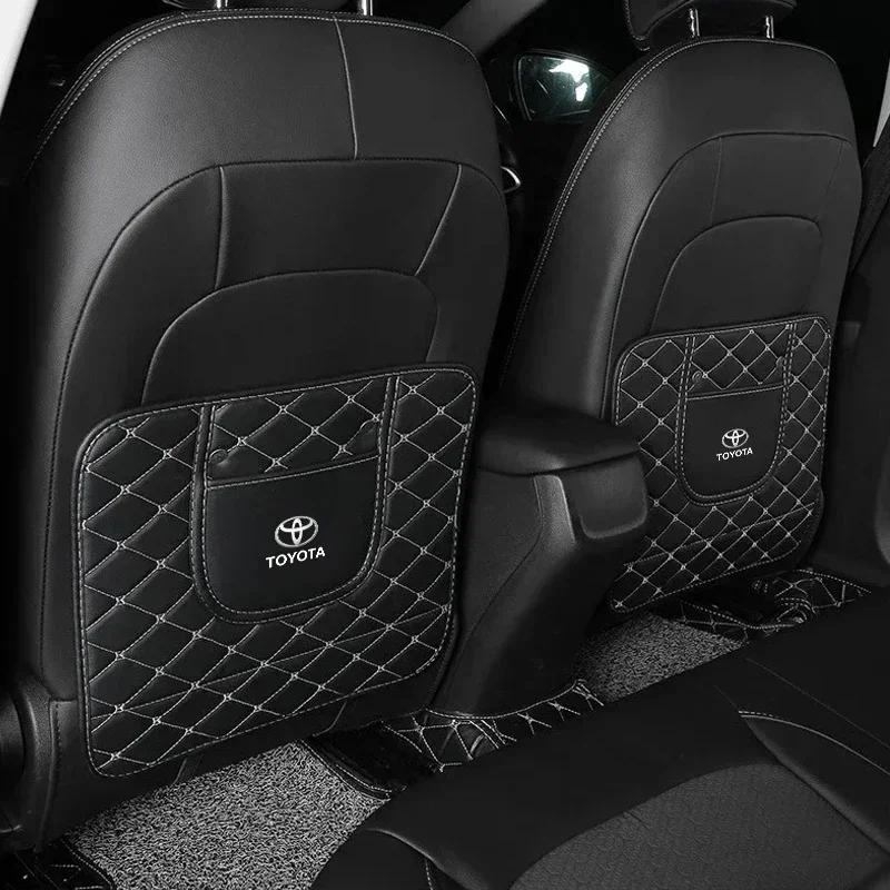 Car Seat Back Storage Protective Pad Prevent Kick Mat for Toyota Land Cruiser Camry Highlander Corolla Yaris Chr Auris RAV4