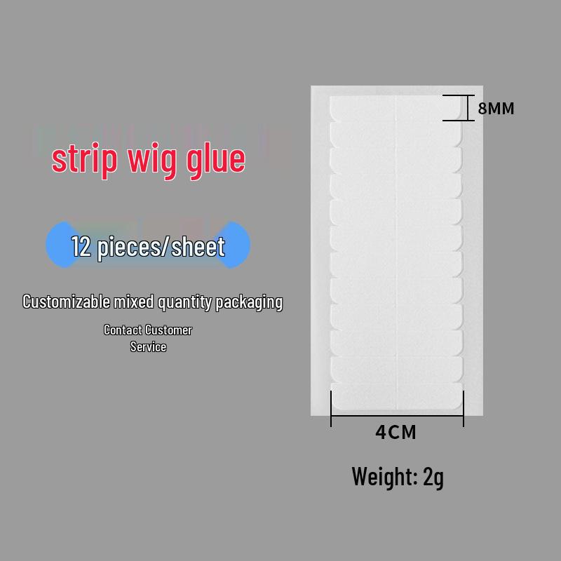 

Прозрачная водонепроницаемая потовлагостойкая клейкая лента для парика - Невидимая, без следов, двусторонняя, высокой вязкости, защита от просвечивания.