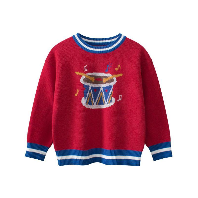 27home Children s Clothing Children s Sweater Autumn and Winter Girl New Year Spring Festival Red Sweater Baby New Year s Clothing New Year Hm3205 Red 110