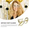 1 Pair of Birthday Glasses 50 Years Old Glasses with Rhinestones Funny Plastic Costume Photo Booth Prop
