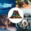 Bohemian Peace Sign Floral Print Beach Towel Quick Dry Absorbent Sandproof Lightweight for Travel Swimming Pool Hippie Style