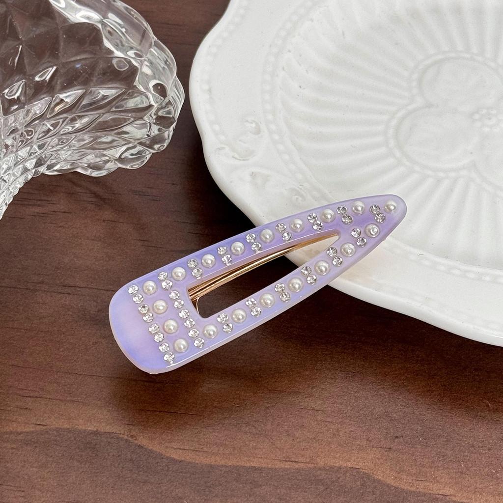 Chic Black And Colorful Hair Clip With Full Rhinestones For Trendy Summer Styles