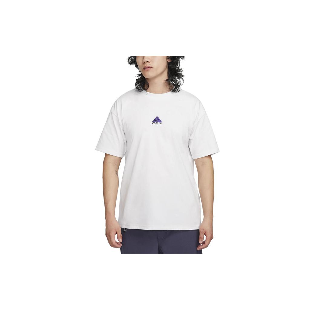 Nike Letter Pattern Printed Straight Cut Short Sleeve T-Shirt Men Tops White DQ1816-123
