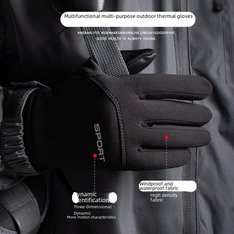 Mănuși calde de iarnă pentru bărbați pentru alergare în aer liber, alpinism, ciclism, fotbal și protecție împotriva frigului