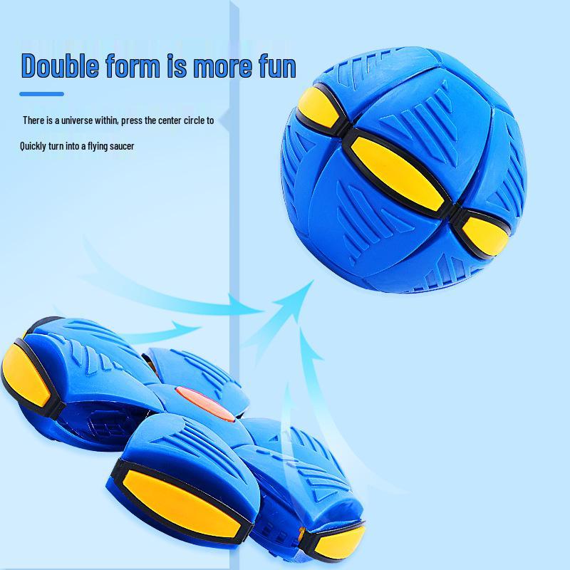 Elastic Magic Flying Saucer: Foot-Powered Transforming Stomp Ball Toy for Kids – Outdoor Sports & Educational Fun