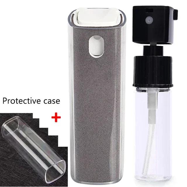 2in1 Microfiber Screen Cleaner Spray Bottle for Mobile Phone Ipad Computer Microfiber Cloth Wipe Car Cleaning Windscreens Wipes