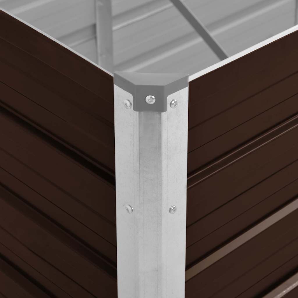 vidaXL Garten-Hochbeet Braun 100 x 40 x 77 cm Verzinkter Stahl