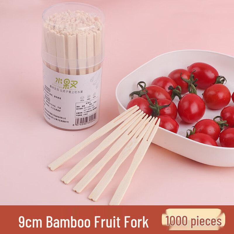 Bamboo Disposable Fruit Picks Set