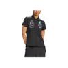 adidas X Mercedes-Amg Petronas F1 Team Ss25 Fashion Soft Versatile Striped Comfortable Short Sleeve Polo Shirt Women Tops Black JX0759