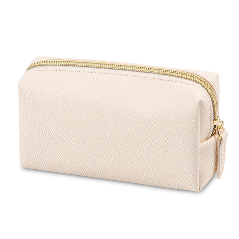 Portable Travel Zipper Cosmetic Pouch Water Resistant PU Leather Makeup Toiletry Organizer Bags for Women