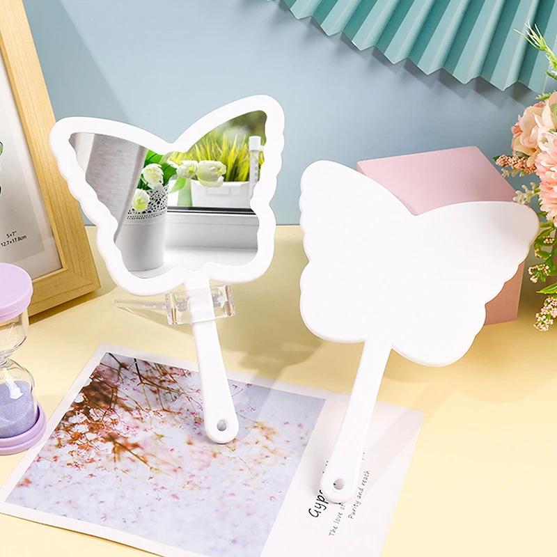 1PCS Portable Butterfly Shaped Makeup Mirror Handheld Mirror Eyelash Extension Mirrors Salon Mirrors Makeup