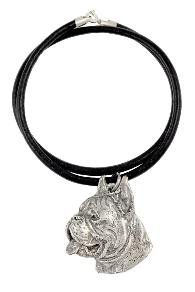 Boxer, German Boxer I - Dog Necklace In Gift Box, Silver-plated Locket for Dog Fan, Striking Pendant by Art-Dog Brand