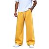 Pantalon de survêtement décontracté à jambe droite de couleur pour homme