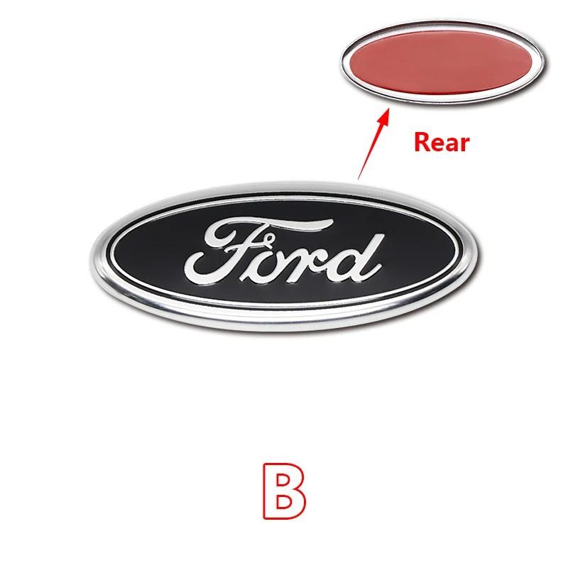 BBAV4 1Pcs 5.8cm Car Logo Steering Wheel Badge Sticker For Ford Focus MK2 Fiesta MK7 Mondeo MK4 Fusion Ranger S-MAX F250 Edge Explorer