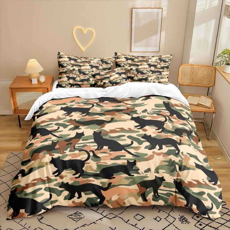 

Kitten Series 3D Digital Printing Three-Piece Bedding Kit Bed Sheet Quilt Cover 90 * 200 two-piece set