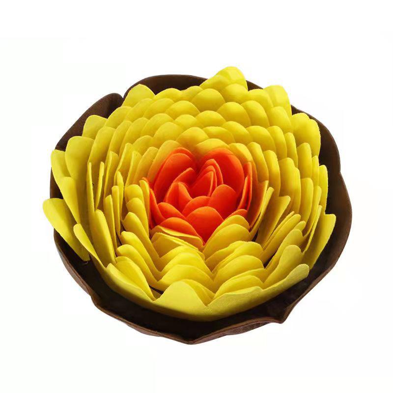 Felt Pet Sniffing Mat Dog Foraging Bowl Bite-Resistant Training Pad Interactive Puzzle Toy for Dogs Cats Slow Feeding Nose Work