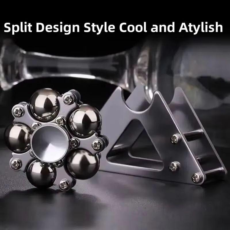 Fingertip Gyro Wheel Creative Metal Ornament Adult Stress Relief Fidget Toy Advanced Mechanical Desktop Pendant Gift for Men