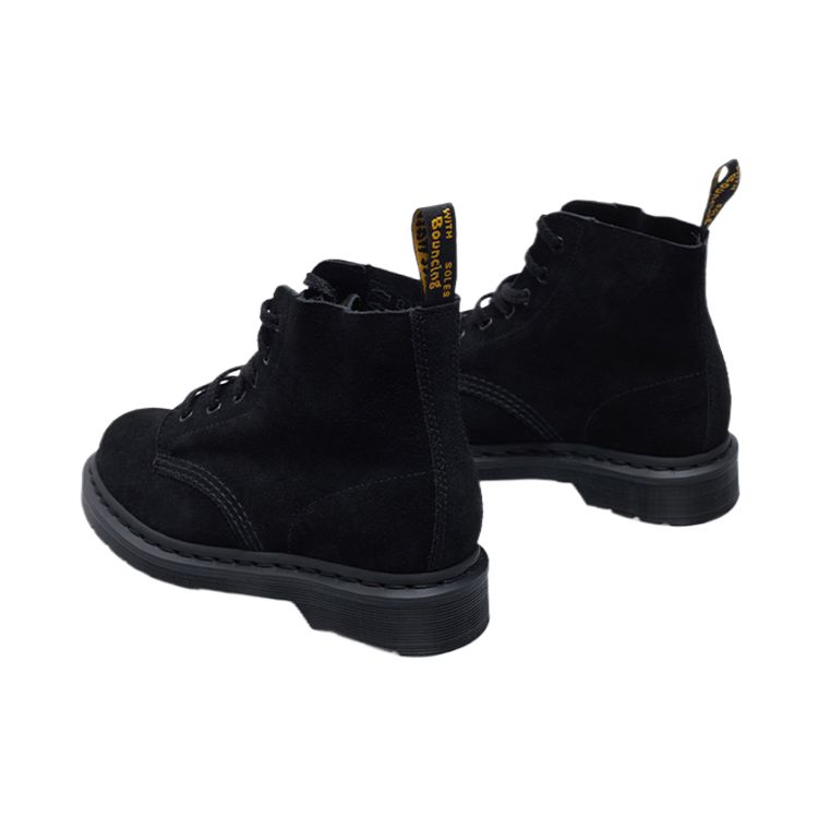 Dr. Martens Suede Lace-Up Flat Martin Boots Women Boots Black 27447001