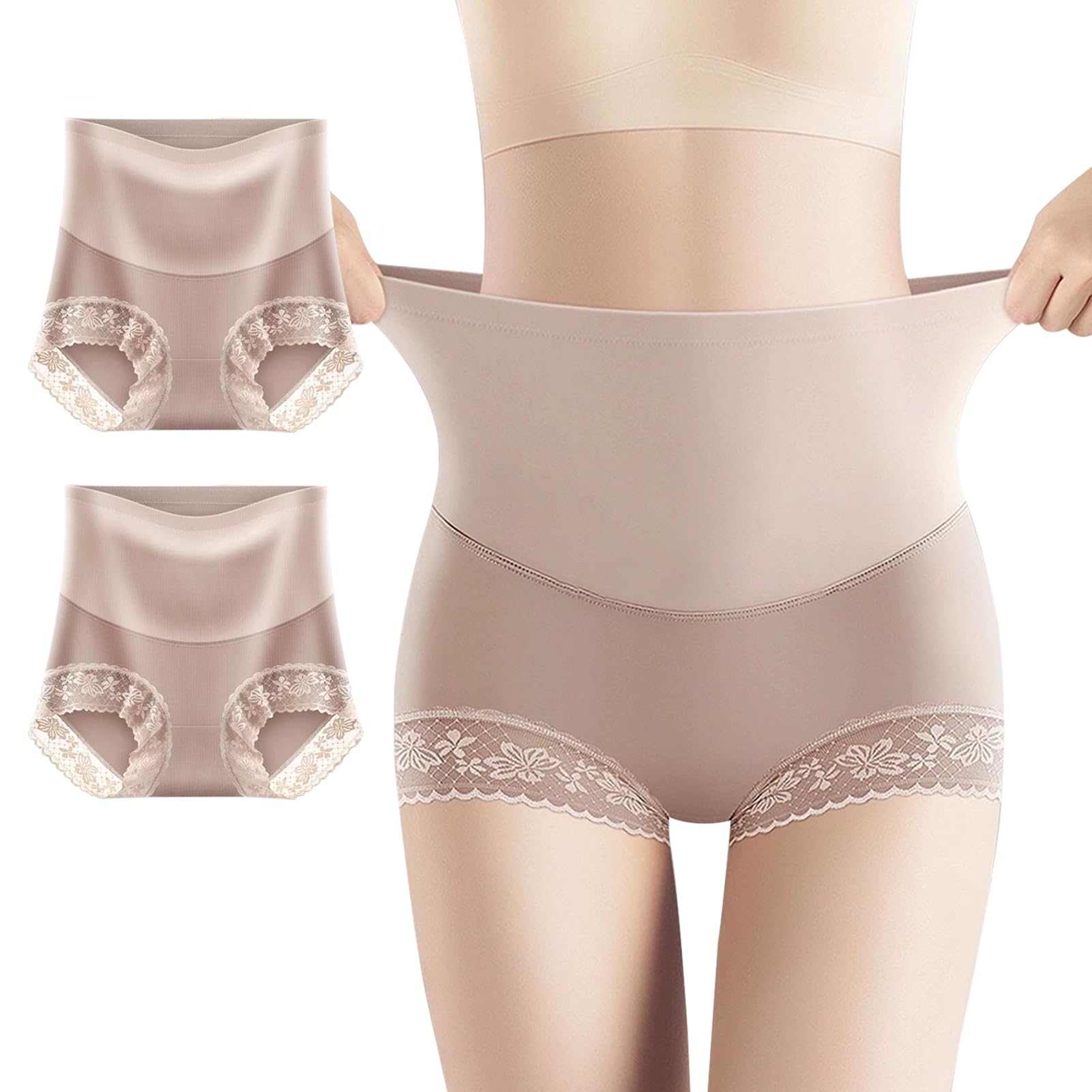 

Шорты-пояс для атласного живота, таза, красивые корректирующие шорты, набор из 2 штук [SHUIII] Женские, шорты с глубокой посадкой, подтягивающие бедра, летние, прохладные, с высокой талией