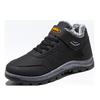 Men's shoes new leather high-top velvet thickened winter walking shoes outdoor casual men's cotton shoes
