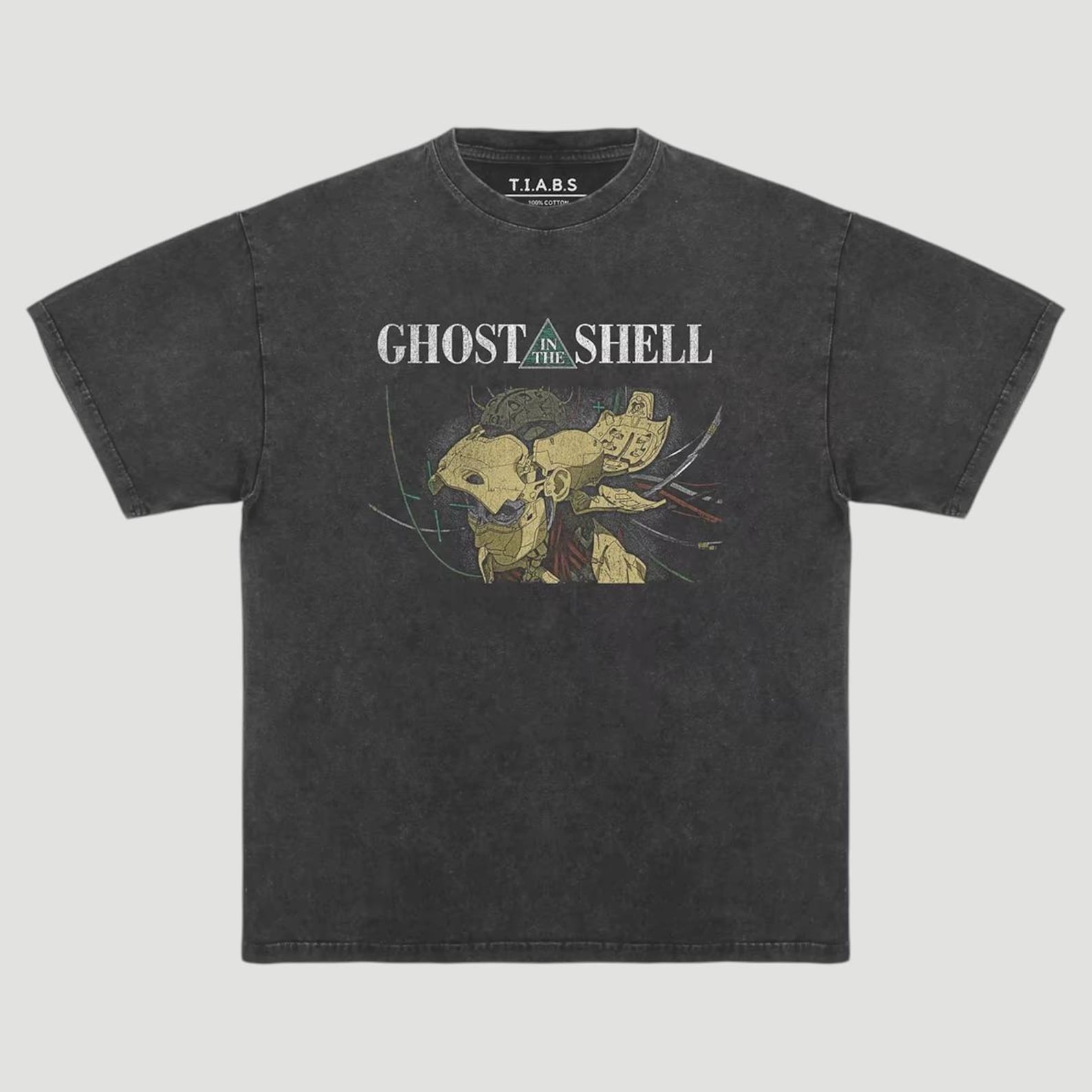 Ghost in the Shell Anime T-Shirt, Cyberpunk Sci Fi Manga Graphic Tee L