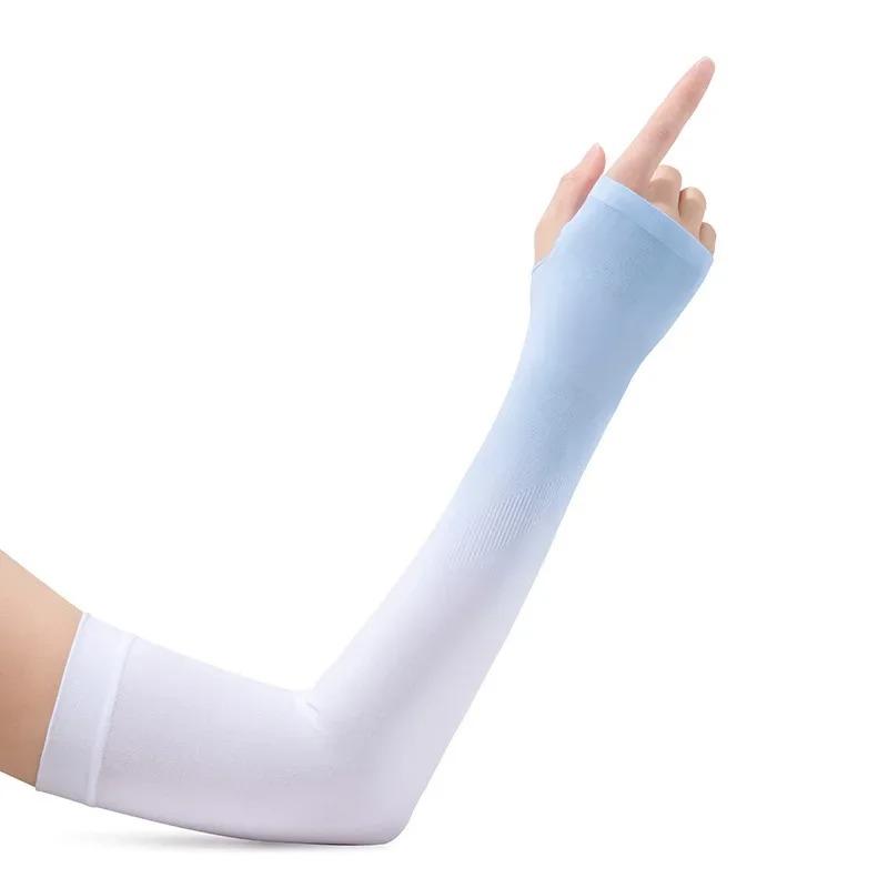 1-10Pairs Sun Protection Arm Sleeves UV Cooling Compression Cover for Men Women Cycling Running Outdoor Sports with Thumb Hole