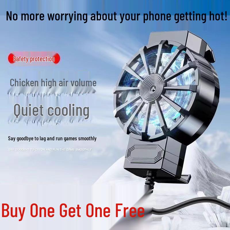 Mobile Phone Silent Cooling Fan for Live Streaming & Esports - Compatible with Apple & Black Shark.