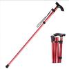Adjustable Aluminum Alloy Folding Climbing Cane: Non-Slip, Reinforced, Telescopic, 5-Section Design for Elderly Use.