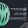 ALPINA HAGA Bicycle Helmet with LED CE Made in Fits cm Women's Light, Certified, Germany, 55-59