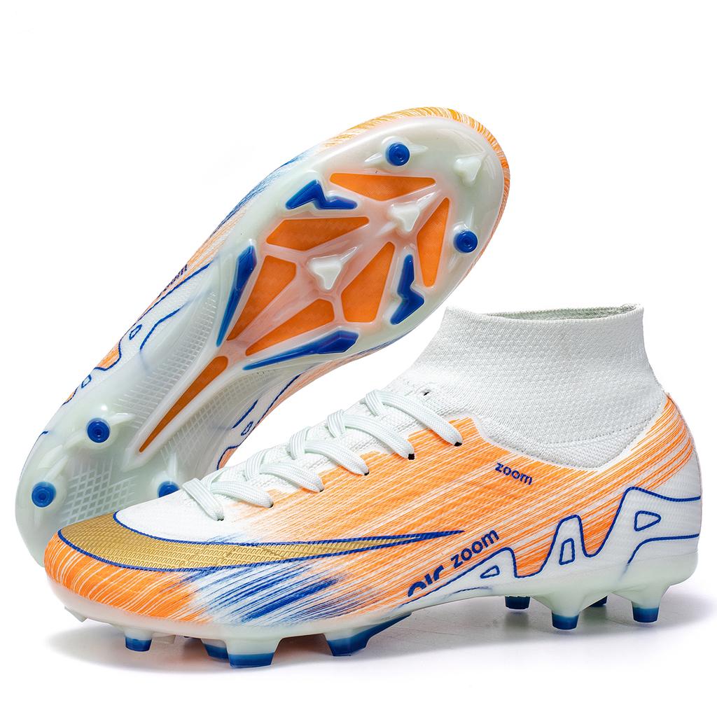 New Men High-top Football Boots Grass Cleats Non-Slip Soccer Shoes Futsal Sneakers High-quality Match Indoor -selling Outdoor