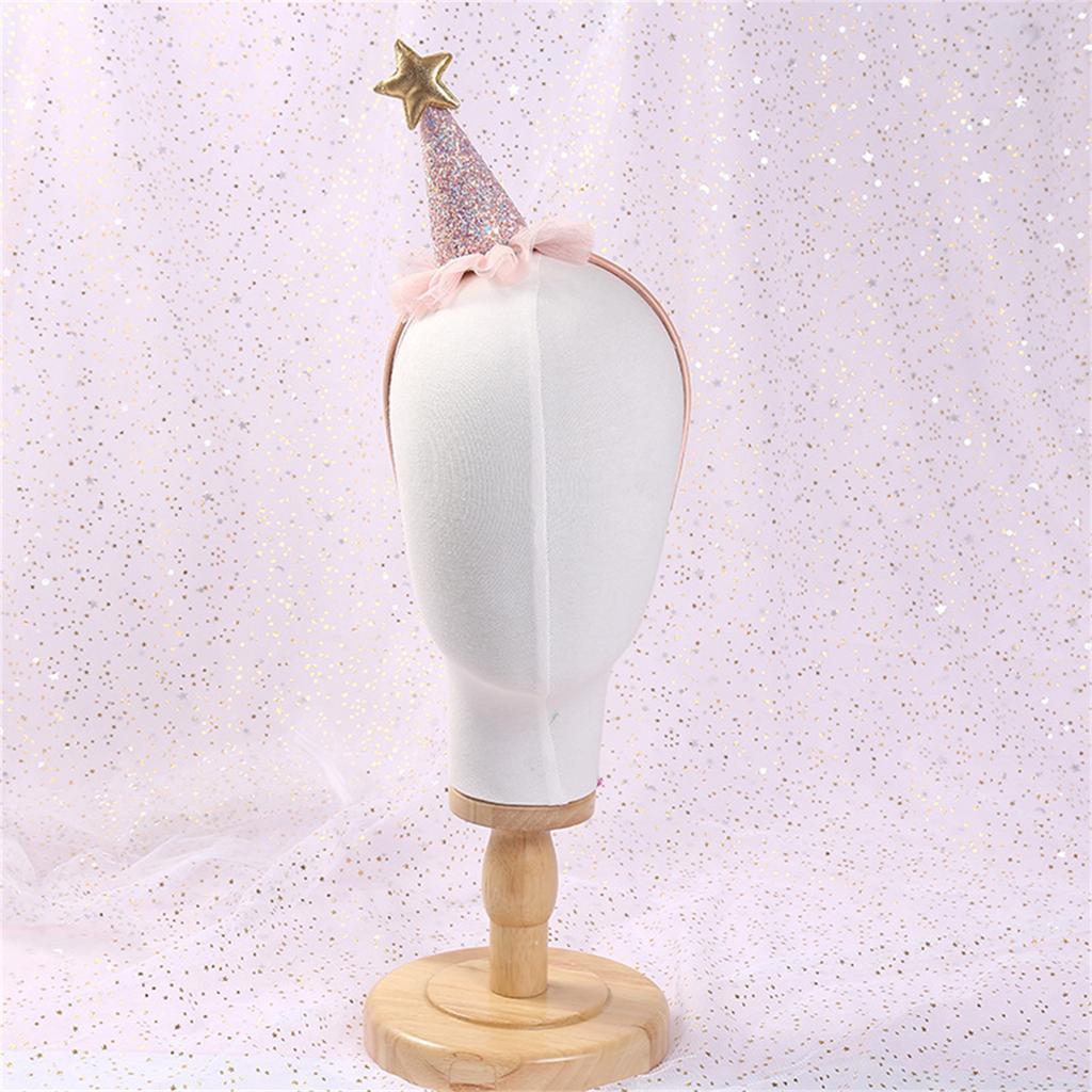 Sparkling Little Top Hat Hairband With Glittering Sequined For Girl Birthday Party Costume DressingUp Accessories