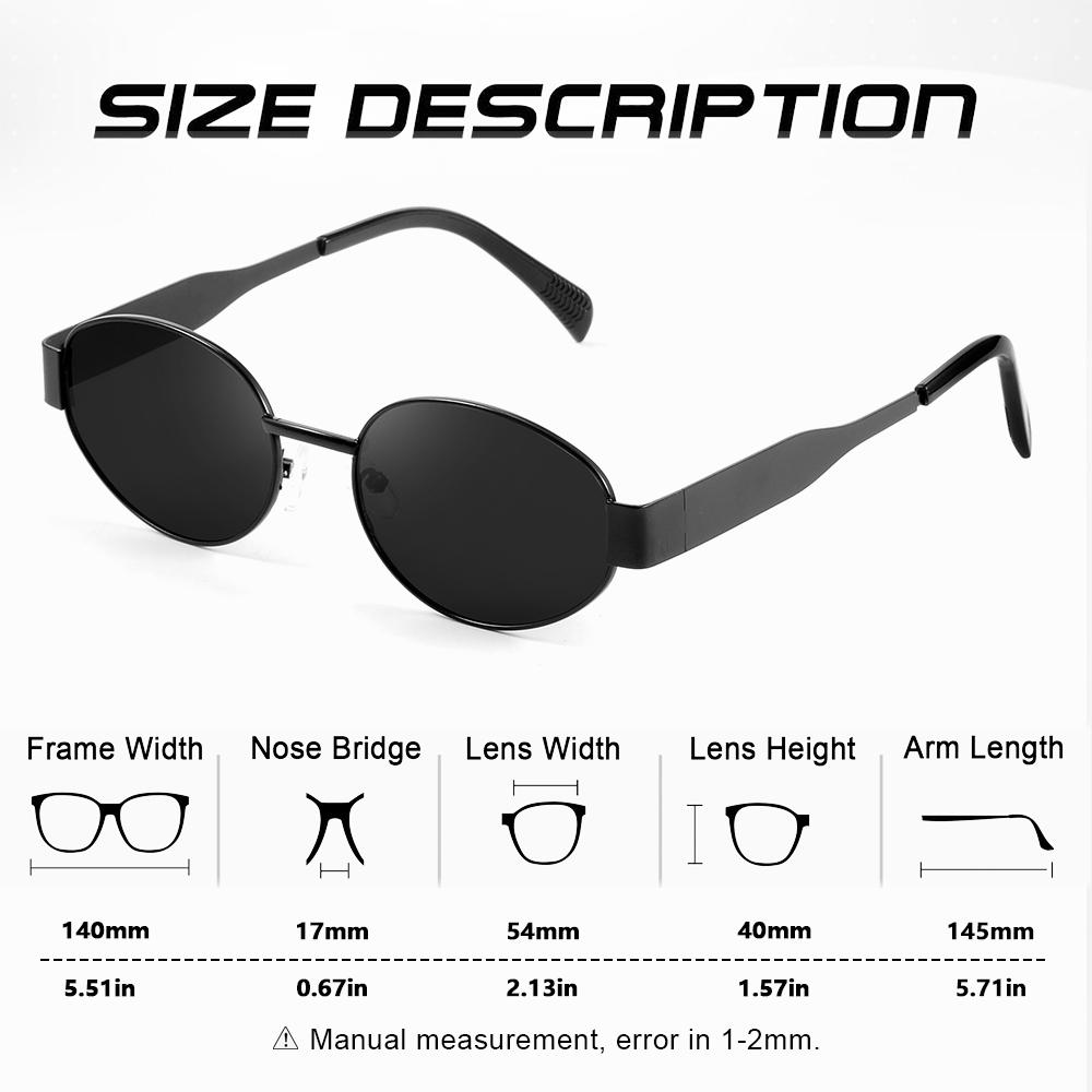 New  Oval Sunglasses Women Personality Metal Small Round Fashion Glasses Beach Accessories Female Glasses Shades Uv400