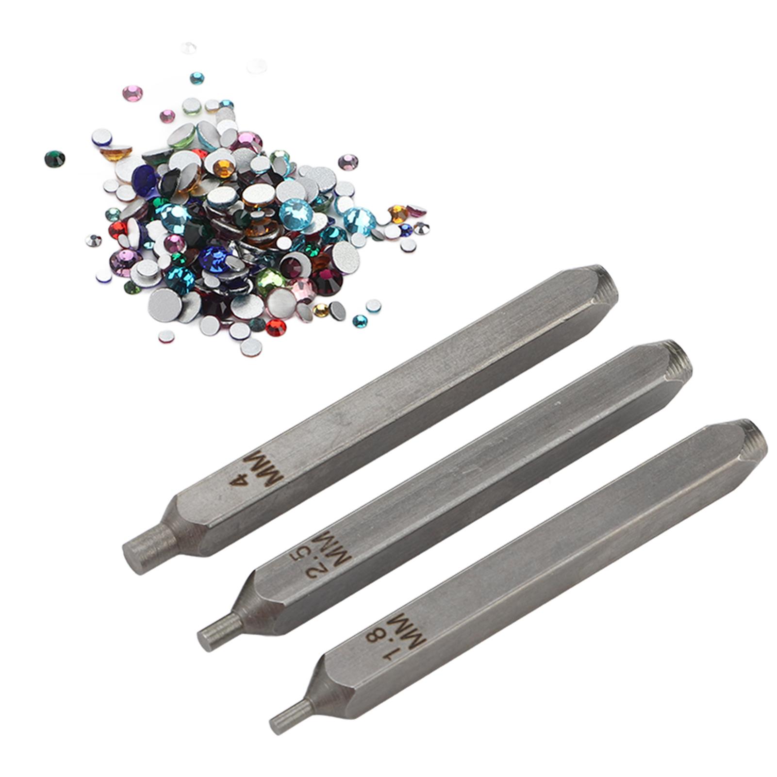 

Metal Stamping Punches 1.8mm 2.5mm 4mm Rustproof Coating DIY Making Colorful Rhinestones Jewelry Metal Stamping Tool