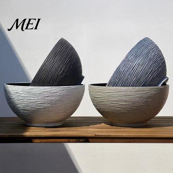Porch Decoration Planter Plant Pot with Drainage, Resin for Indoor Outdoor Flowerpot Plants, Medium Flower Pots Patio, Balcony Garden Decor Decorative