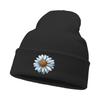 Blue Daisy Print Warm Winter Hats Unisex Knitted Hat Beanie Man Cap Stretchy Warm Knit Cap Beanie Ideal Choice For Gifts