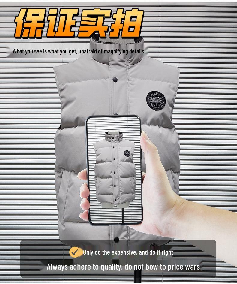 2025 Winter Warm Couples' Sleeveless Down Vest with Diagonal Pockets
