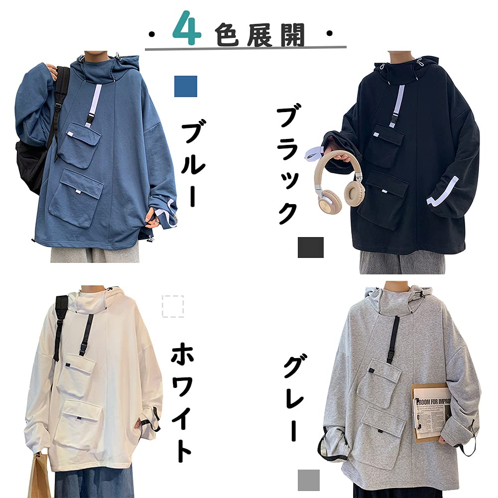 Plus Size Long Solid Korean Loose [foveitaa] Men's Hoodie, Sleeve, Fall/Winter Sweatshirt, Casual, Stylish, Streetwear, Color, Style, Soft, Fit,