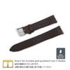 CASSIS Calfskin Watch Waterproof REIMS Dark with Replacement U10257A1032018 Strap, Backing, 18mm, Brown, Tool,