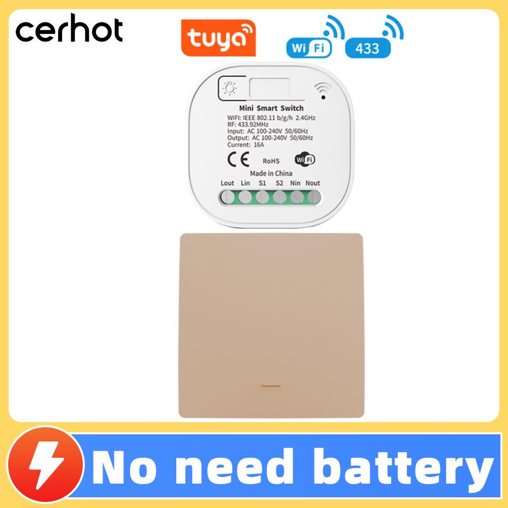 Battery-free, Waterproof, Self-powered Smart Switch; Wireless and Adhesive, Remote Control for Easy Household Use.