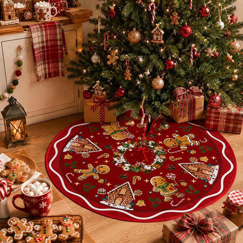 New Christmas Tree Skirt Creative and Exquisitely Printed Tree Skirt for The Base of Your Christmas Tree Christmas Decoration