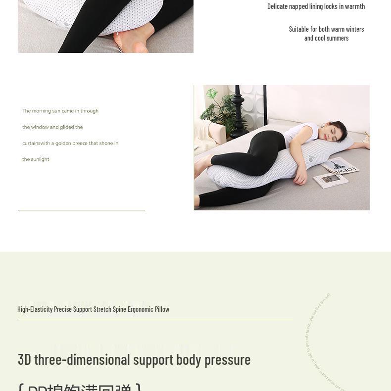 J-Shaped Multifunctional Maternity and Side Sleeper Pillow for Back Support & Breastfeeding