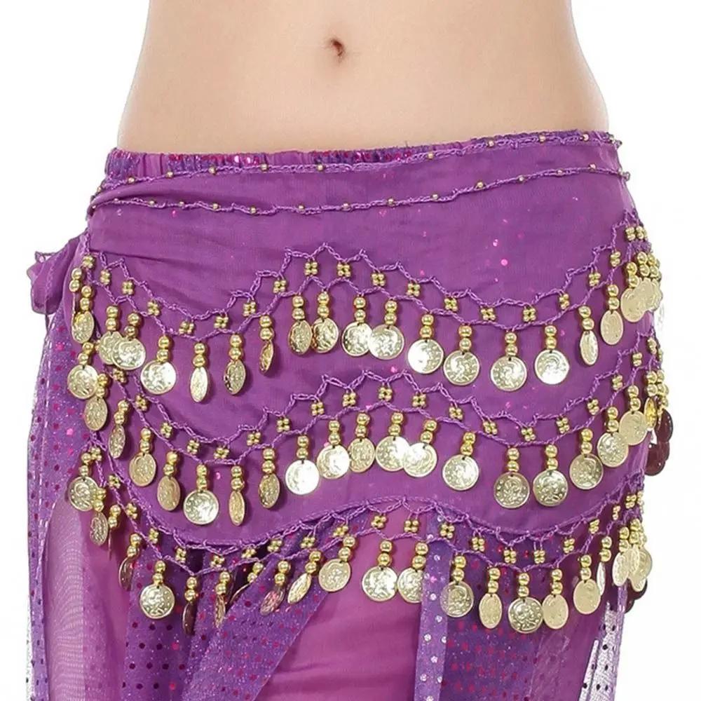 Thaïlande/Inde/Danseuse Arabe Jupe à Sequins et Franges Femmes Sexy Danse du Ventre Foulard de Hanche Ceinture Enroulable Jupe de Danseuse Costumes de Spectacle Féminins