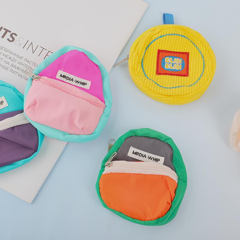

Portable Coin Purse Key Earphone Storage Bag Backpack Hanging Bag Wallet Zipper Pouch Outdoor Sports Coin Purse