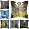 Game L-Little Nightmares Pillow Covers Cartoon Sofa Decorative Home Double-sided Printing Short Plush Cute Cushion Cover