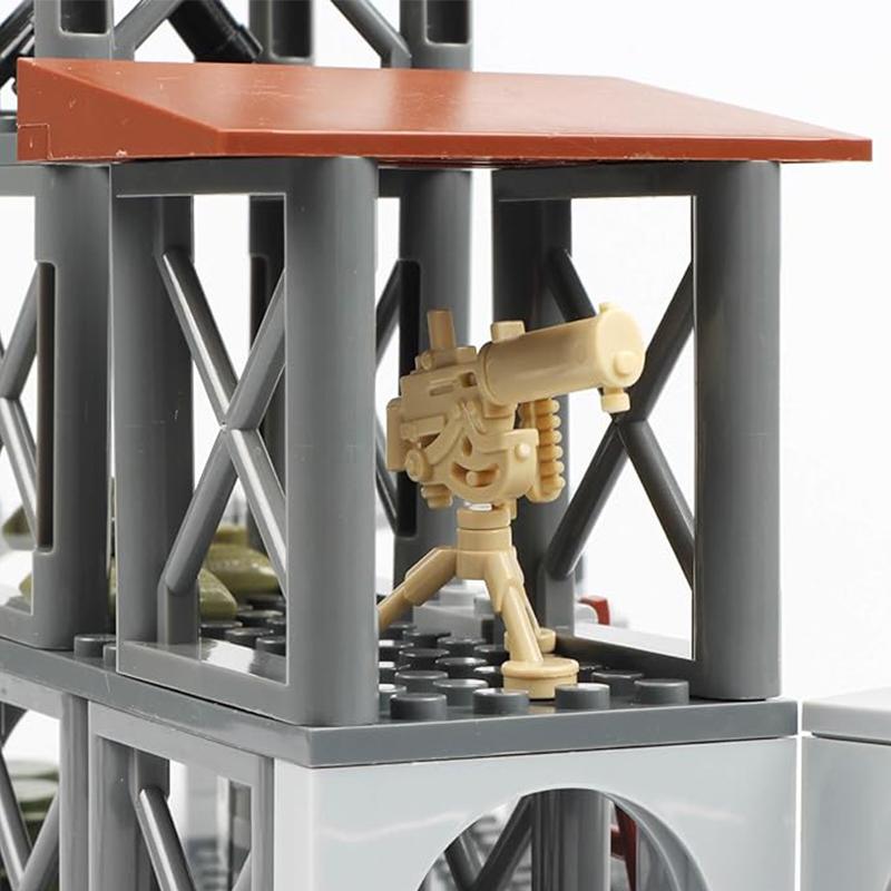 WW2 Army Military Base Model Building Kits Boys Toys Military Mini Army Supplies Guns Building Blocks Sets