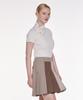 FAIRLIAR GOLF Tone-On-Tone Pleated Skirt (Beige)